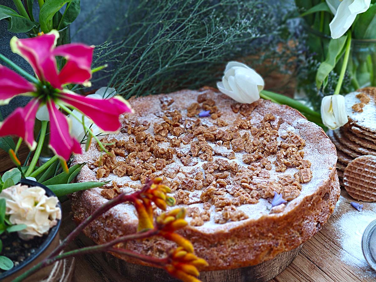 Rustic Stroopwafel Banana Cake