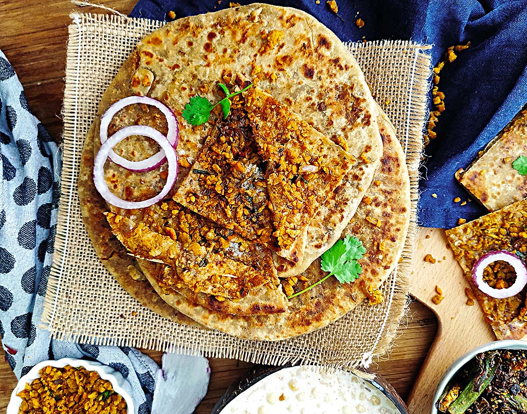 Soya keema paratha
