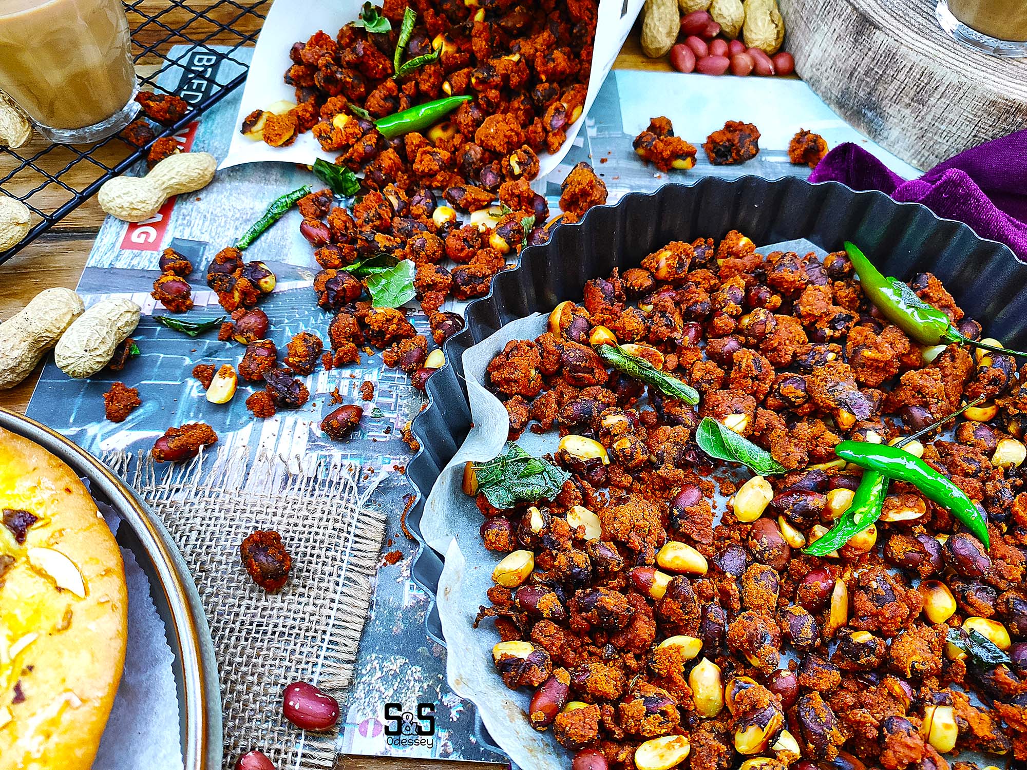 Spicy Vegan Baked Masala Peanuts
