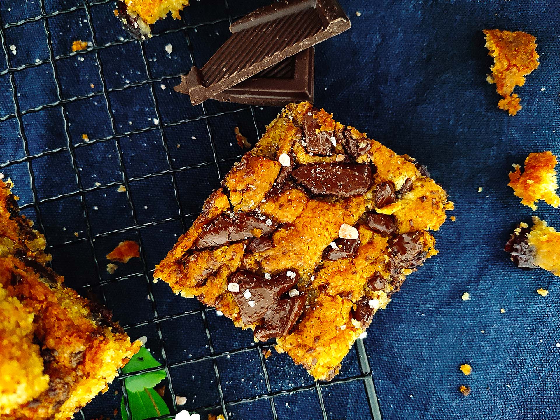 Vegan Chocolate Cranberry Cookie Bar