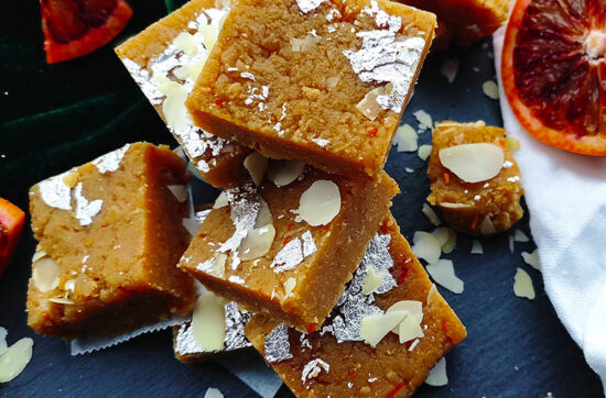 Blood Orange Barfi (Fudge)