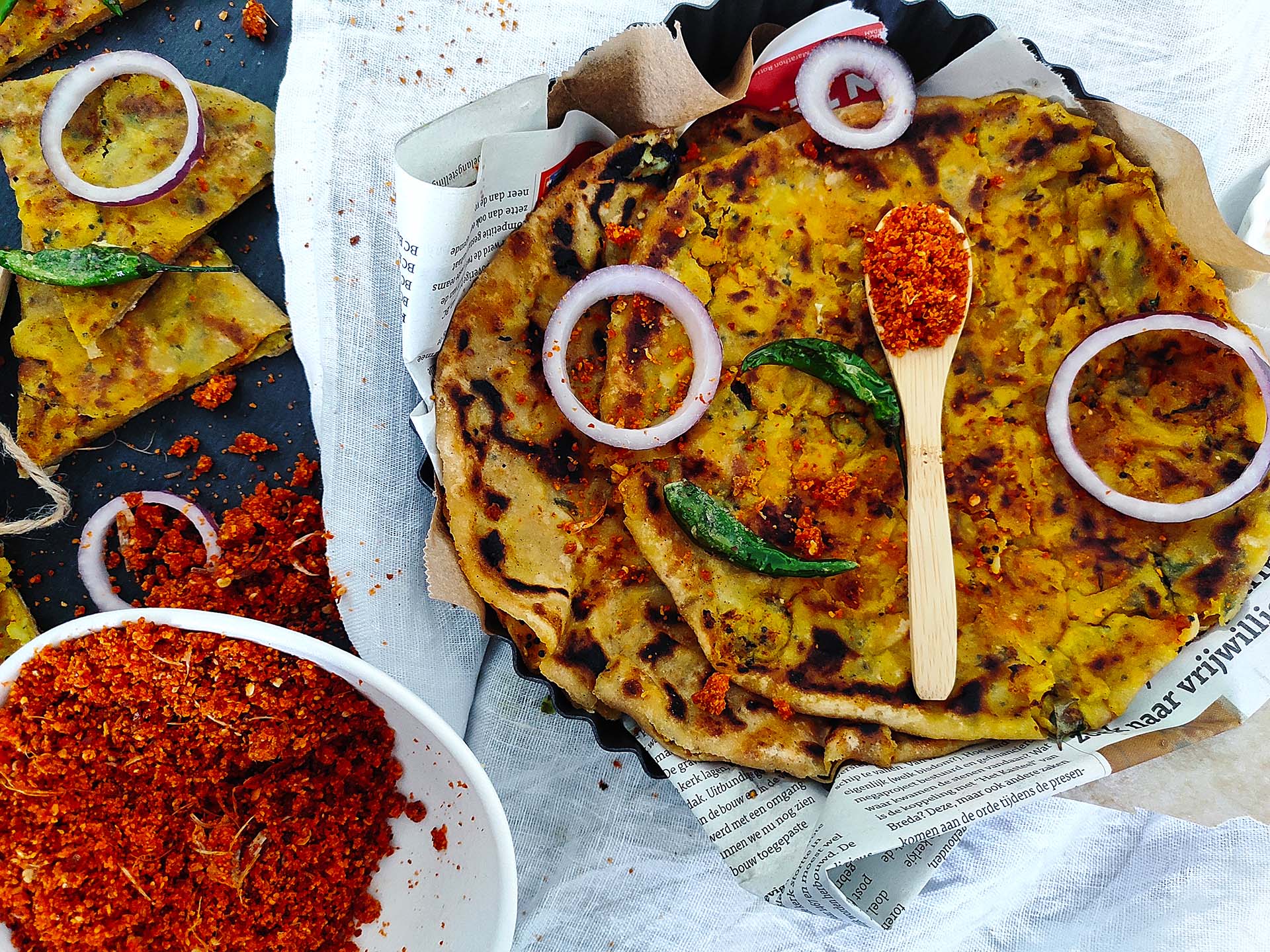 Vada pav parantha