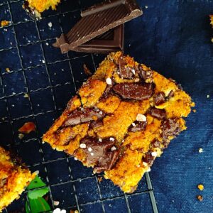 Vegan Chocolate Cranberry Cookie Bar
