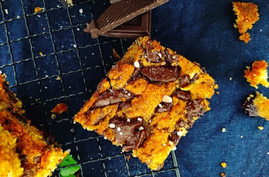 Vegan Chocolate Cranberry Cookie Bar