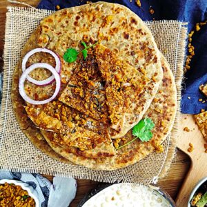 Soya keema paratha