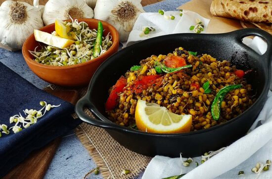 Sprouted Moong Dal Curry