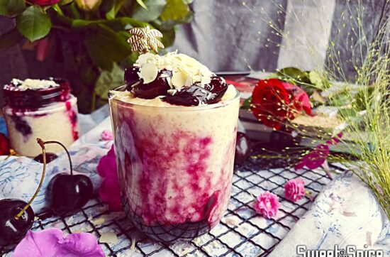 Nolen Gurer Payesh With Cherry Bourbon Compote