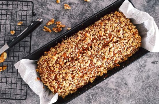 Vegan Spiced Walnut Banana Bread With Jaggery