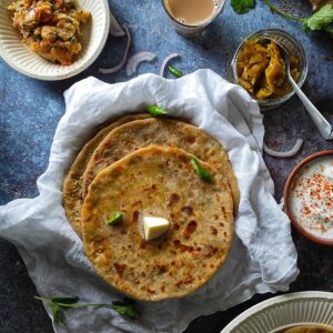 Aloo Paratha (Spiced Potato Stuffed Flatbread)